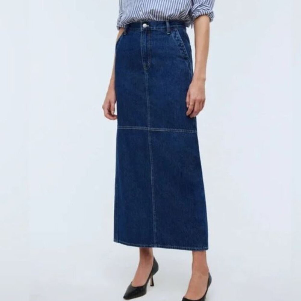 Madewell Denim Carpenter Maxi Skirt NWOT - Size 33